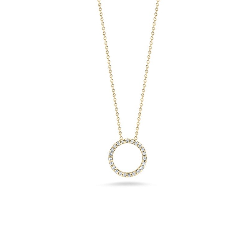 Roberto Coin Small Diamond Circle Necklace