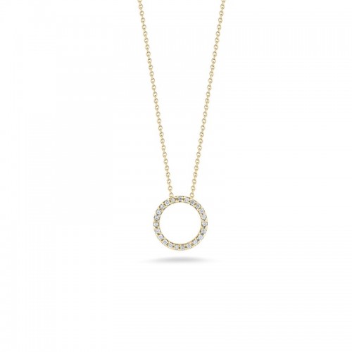 Roberto Coin Small Diamond Circle Necklace