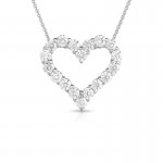 White Gold Diamond Heart Necklace