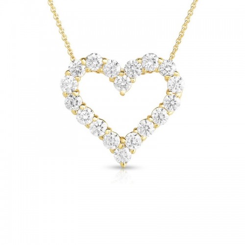 Yellow Gold Diamond Heart Necklace