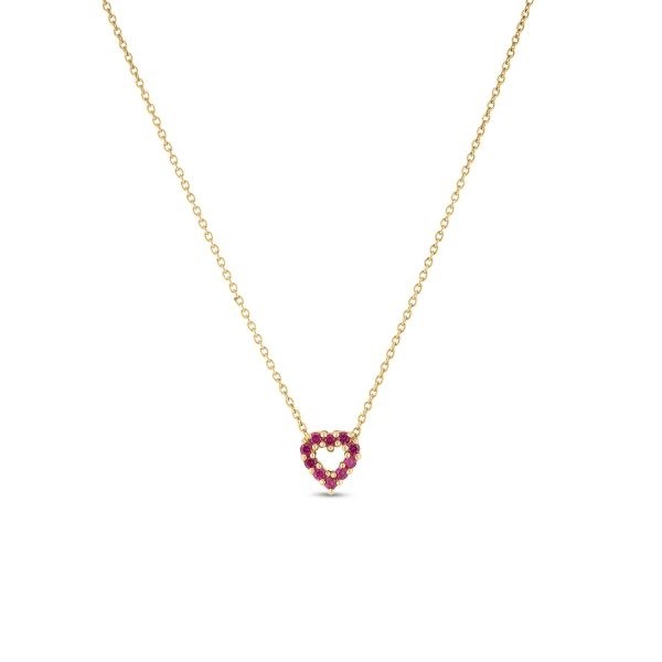 Roberto Coin 18K Ruby and Diamond Reversible Heart Necklace