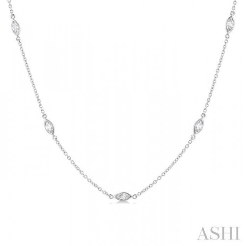 Ashi Marquise Diamond Station Necklace