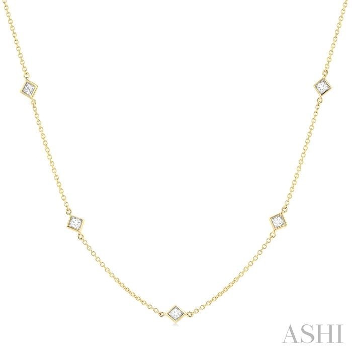 Ashi Princess Diamond Station Necklace
