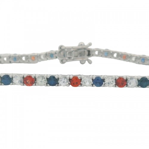 Small Sapphire Spirit Bracelet in 14K White Gold