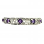 14W Amethyst Filigree Ring