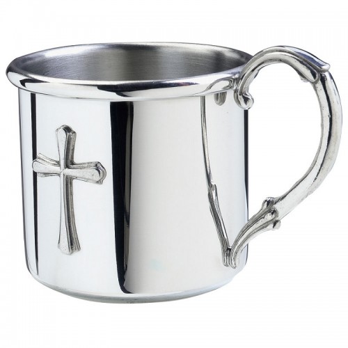Salisbury Pewter Easton Cross Baby Cup