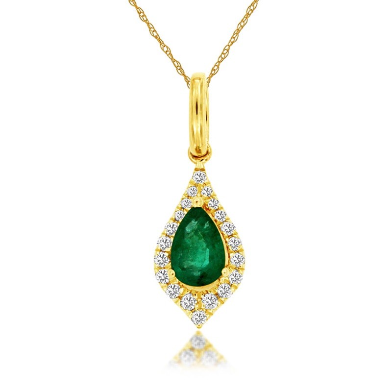 Petite Emerald and Diamond Necklace