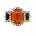 Cabochon Garnet Spirit Ring