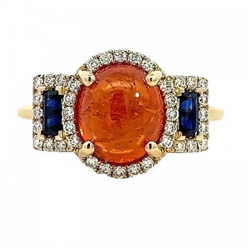 Cabochon Garnet Spirit Ring