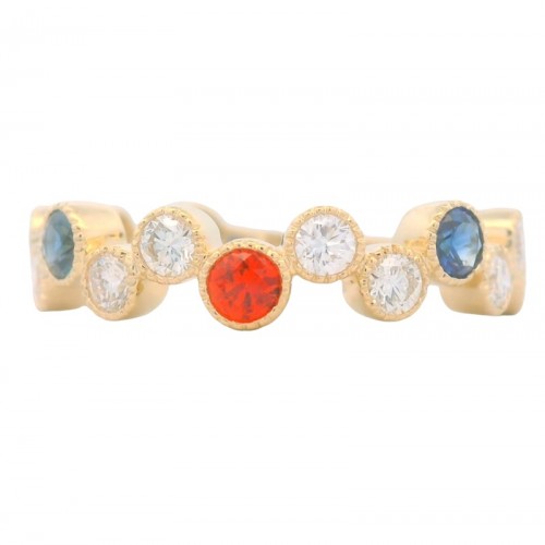 Bezel-set Bubble Spirit Band