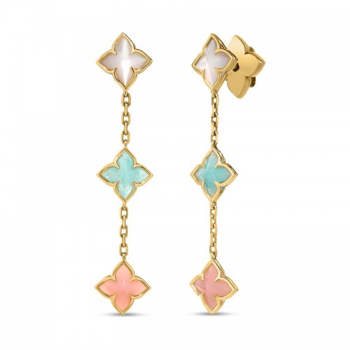 Roberto Coin 18K Venetian Princess Carnival Pastel Flower Earrings