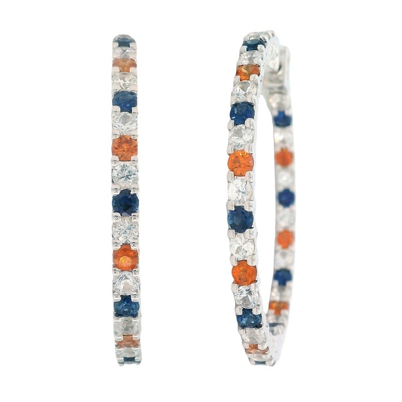 Medium Sapphire Spirit Hoops
