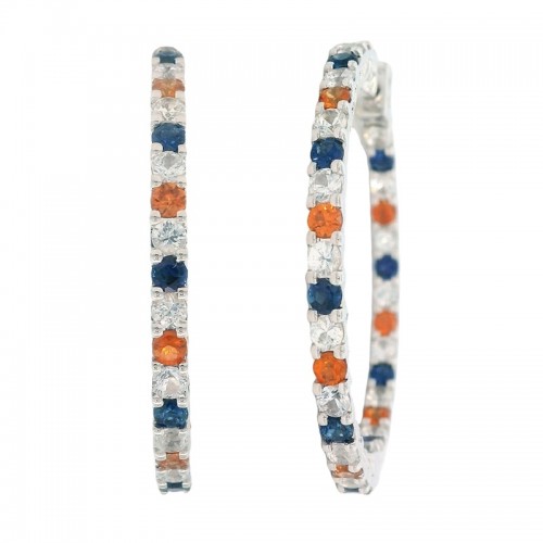 Medium Sapphire Spirit Hoops