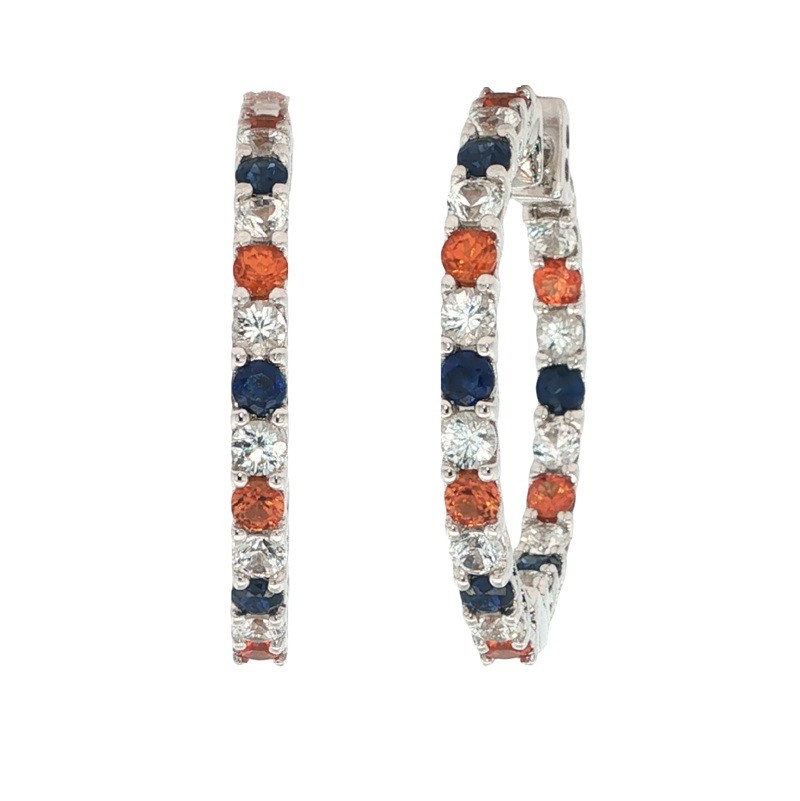 Small Sapphire Spirit Hoops