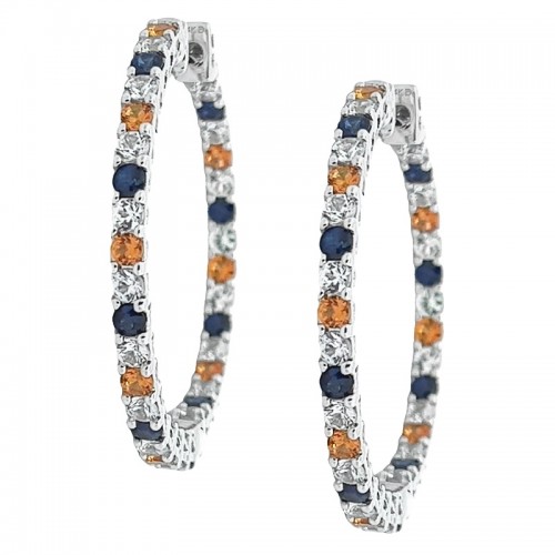 Medium Sapphire Spirit Hoops