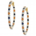 Medium Sapphire Spirit Hoops