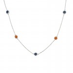 Sapphire and Citrine 5 Station Necklace