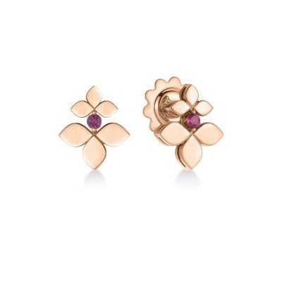 Roberto Coin Love in Verona Rubellite Split Flower Earrings