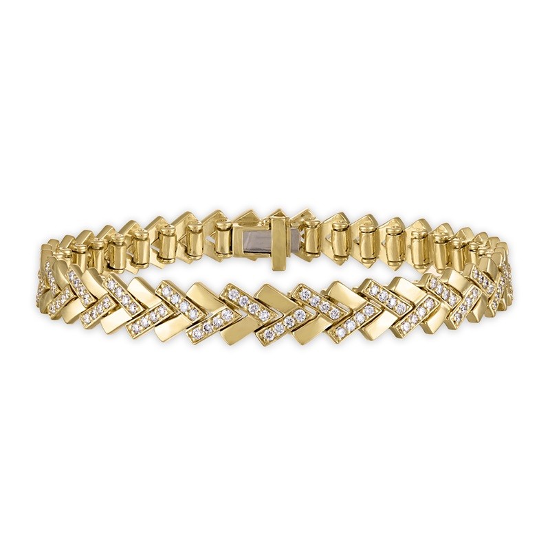 Diamond Herringbone Bracelet