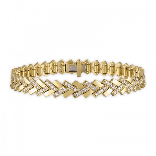 Diamond Herringbone Bracelet