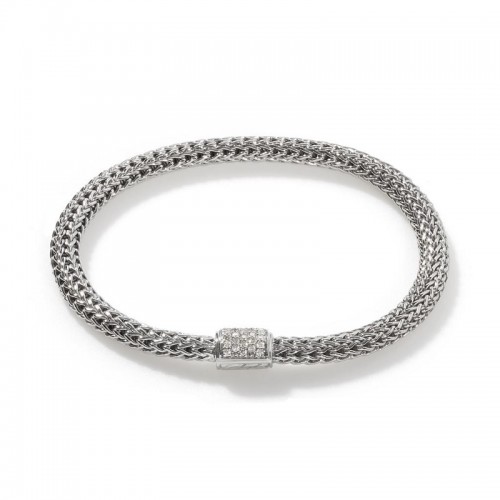 John Hardy 5mm Classic Chain Bracelet With Diamonds