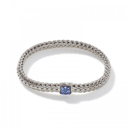 John Hardy 6.5mm Classic Chain Bracelet with Blue Sapphire