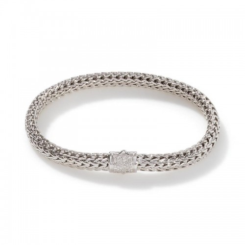 John Hardy 6.5mm Classic Chain Bracelet with Diamonds