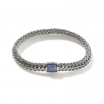 John Hardy Classic Chain 6.5mm Reversible Bracelet with Blue Sapphire