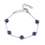 Sterling Silver Sapphire Station Bracelet