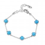 Sterling Silver Turquoise Station Bracelet