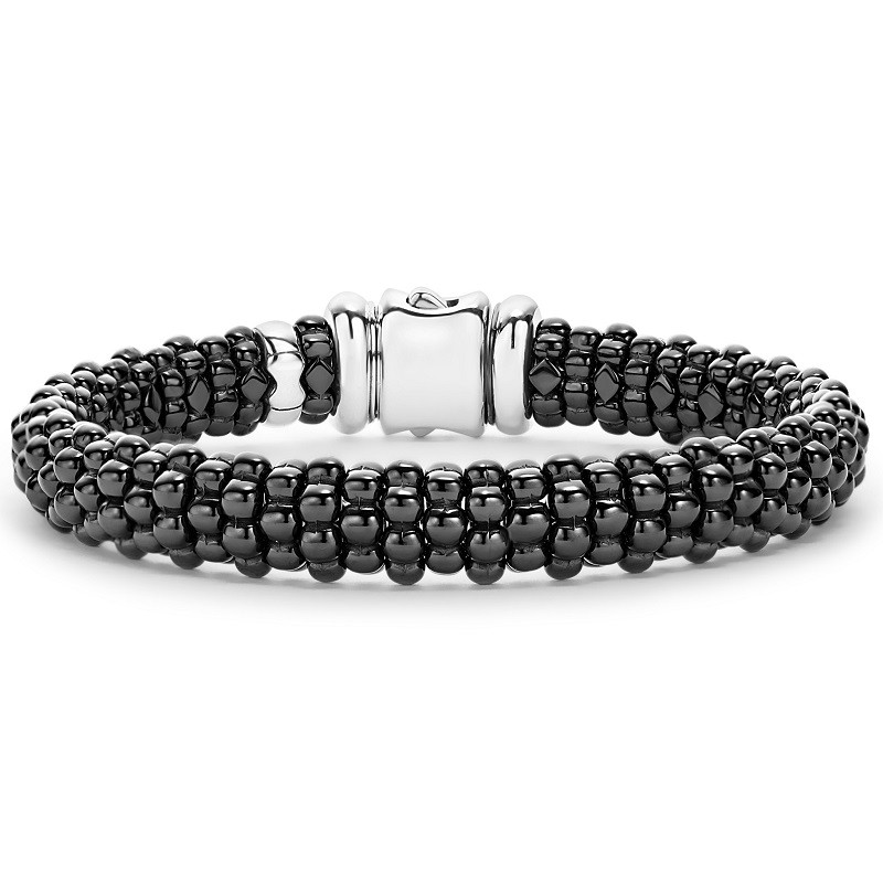 Lagos 9mm  Black Caviar Beaded Bracelet