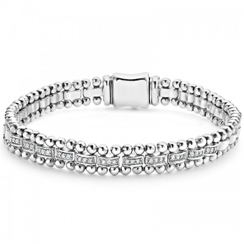 Lagos 7mm Diamond Link Bracelet