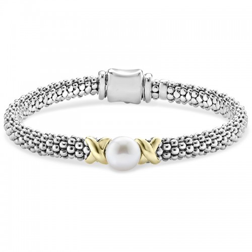 Lagos Gold X Pearl Caviar Bracelet