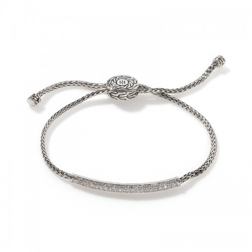 John Hardy Classic Chain Pull Through Bracelet with Diamonds