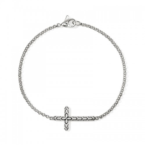 John Hardy Essential Cross Bracelet in Sterling Silver