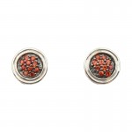 John Hardy Kepang Orange Sapphire Studs