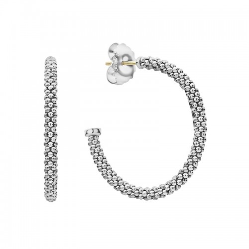 Lagos Small Caviar Hoop Earring