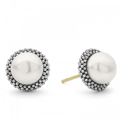 Lagos Caviar 8mm Pearl Stud Earrings