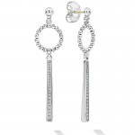 Lagos Beaded Circle Diamond Drop Earrings