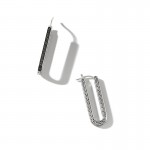 John Hardy Classic Chain Earrings with Black Sapphire