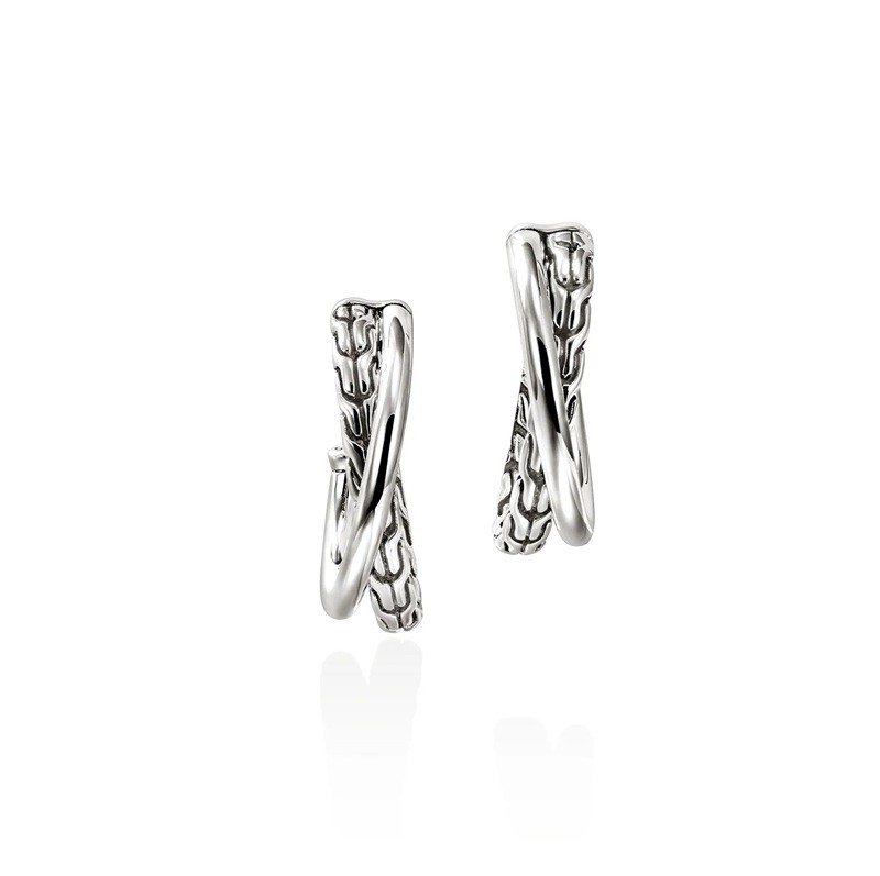 John Hardy 20.5mm Essential Crossover Hoops