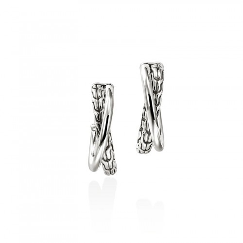 John Hardy 20.5mm Essential Crossover Hoops