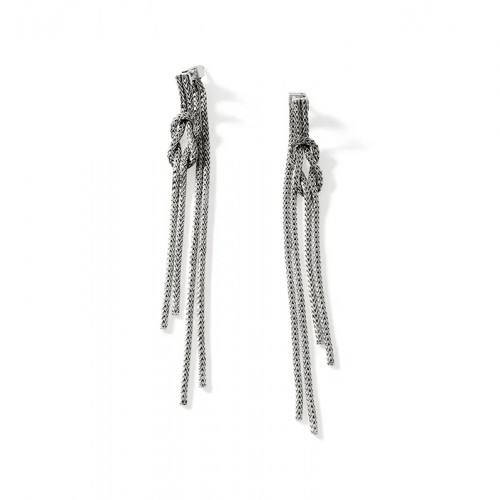 John Hardy Love Knot Drop Earrings in Sterling Silver