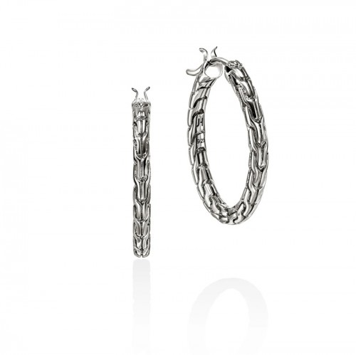 John Hardy 22mm Essential Hoops in Sterling Silver