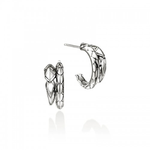John Hardy 16mm Naga Double Hoops in Sterling Silver