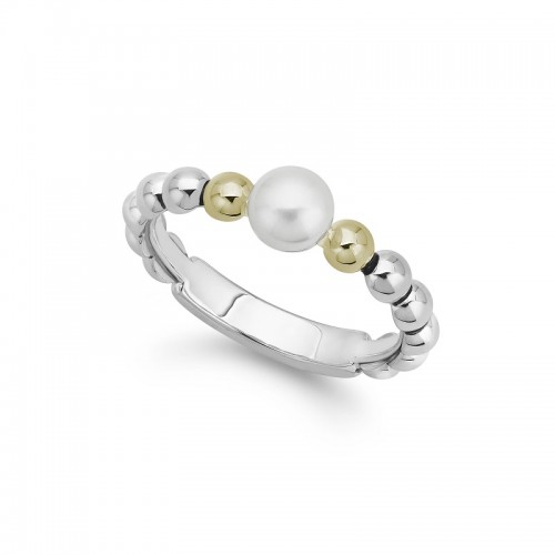 Lagos Pearl Two Tone Ring
