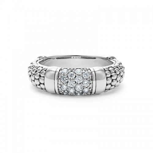 Lagos Signature Caviar 6mm Diamond Ring