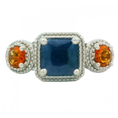 War Eagle Ring with Milgrain in Sterling Silver