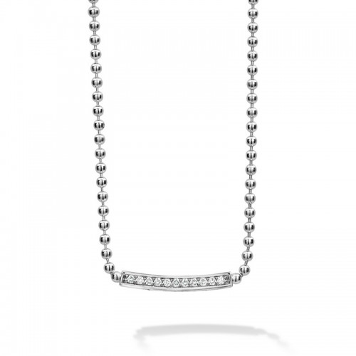 Lagos Small Diamond Station Beaded Necklace