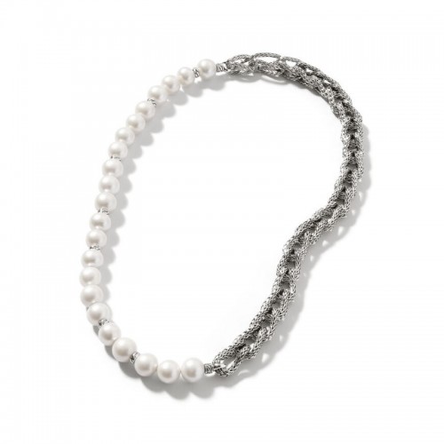 John Hardy Asli Link Chain Pearl Necklace